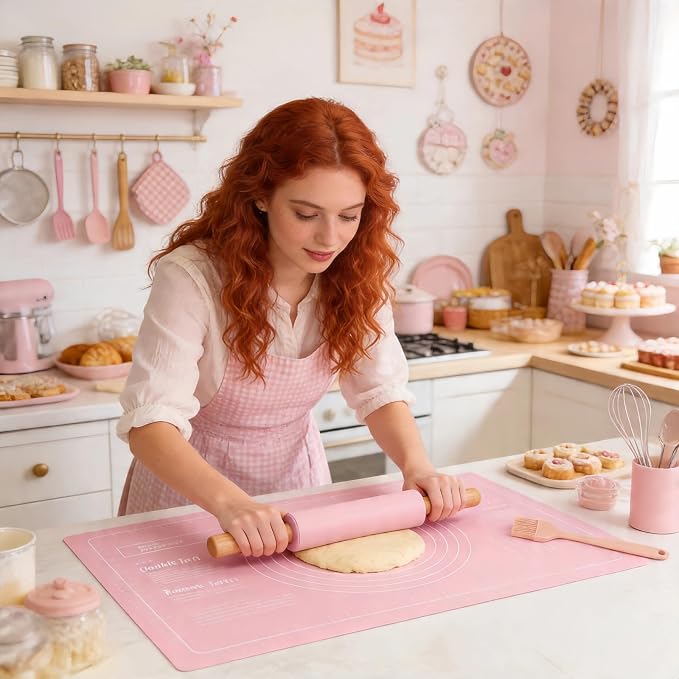 3Pcs Silicone Rolling Pin for Baking Sets, 15Inch Pastry Dough Roller - Image 7
