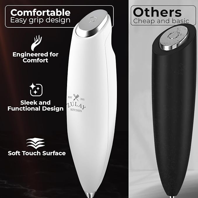 Zulay Kitchen Patented Tornado Triple Whisk Milk Frother - Image 4