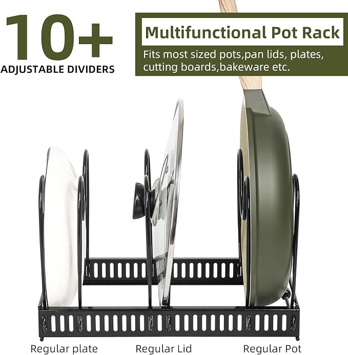 ROOHUA Pot Rack -Expandable Pan Organizer - Image 3