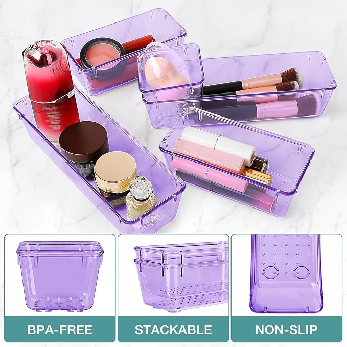 StorMiracle 16 PCS Drawer Organizer Set, 5 Varied Size Bathroom and kitchen - Image 3