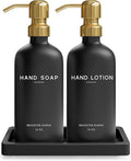 Luxury Glass Soap and Lotion Dispenser Set by BrighterBarns
