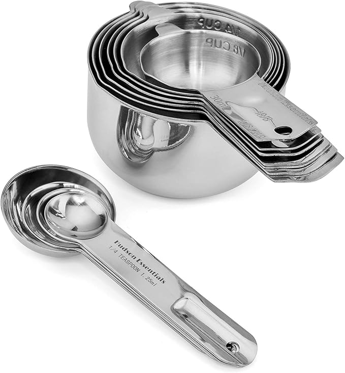 Hudson Essentials Stainless Steel Measuring Cups and Spoons Set - Image 7