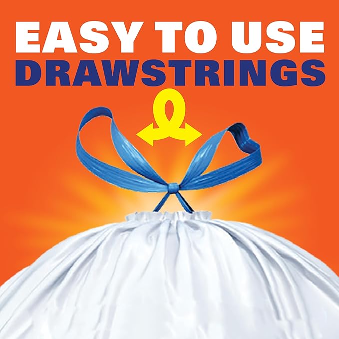 Hefty Strong White 13 Gallon Trash Bags - Image 7