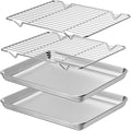 Wildone Baking Sheet with Rack Set, Stainless Steel Cookie Pan baking Tray with by Wildone