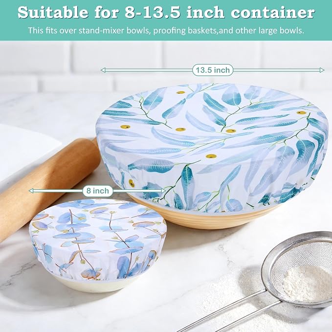 2 Large Reusable Beeswax Bowl Covers - Image 5