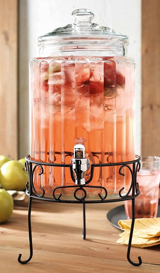 MosJos 2 PACK 1.5 Gallon Drink dispenser, Glass Beverage Dispenser - Image 6