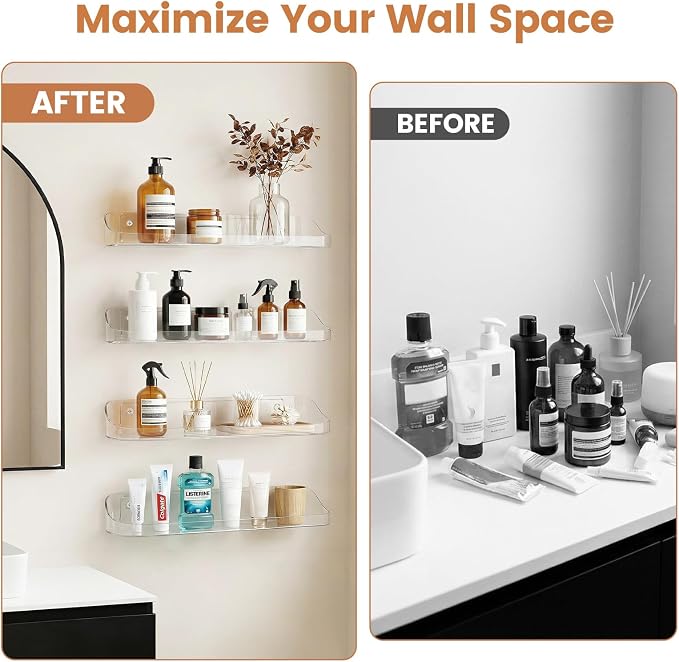 SpaceWhisper Floating Shelves for Wall, Living Room, Display Hanging Shelf - Image 4