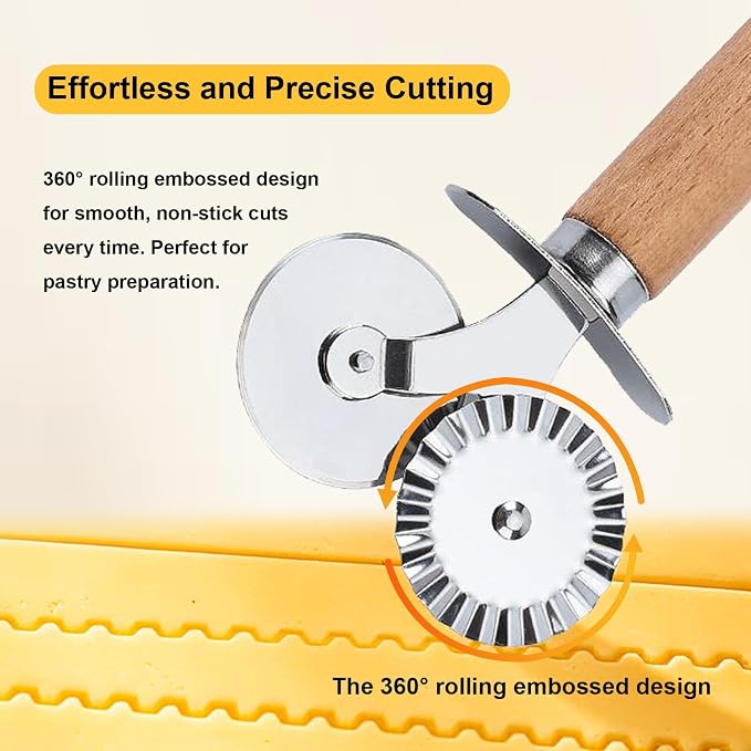 Pastry Double Cutter Wheel, Dual-Head Baking Tool - Image 2
