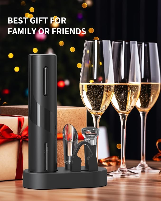 CIRCLE JOY Electric Wine Bottle Opener Set Rechargeable Wine Corkscrew Cordless - Image 5