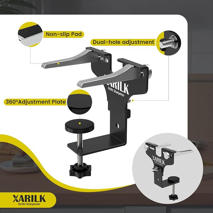 Upgraded Aluminum Knife Sharpener Securing Clip, Adjustable Width 2-5.1" - Image 6