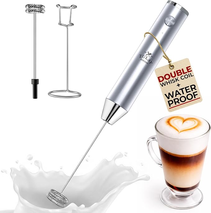Zulay Kitchen Rechargeable Milk Frother Handheld Lux by ZulayKitchen