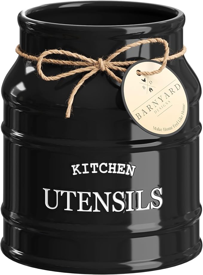 Barnyard Designs Ceramic Farmhouse Utensil Holder by BarnyardDesigns
