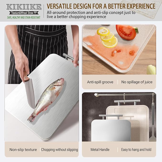 Titanium Cutting Board Double Sided Pure Titanium Cutting Boards - Image 3