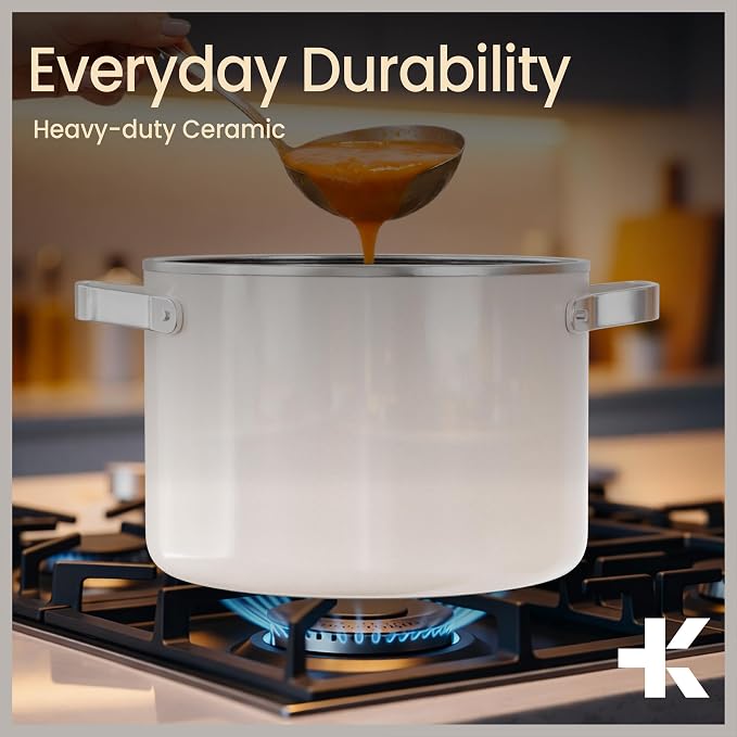 Bakken 5 Quart Ceramic Coated Stock Pot - Image 7
