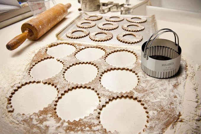 HULISEN Biscuit Cutter Set, Stainless Steel Round Biscuit Cutters - Image 4