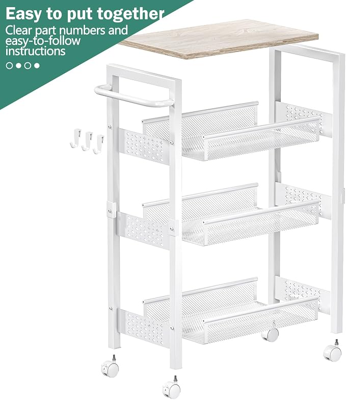 Vivihomety Utility Slim Storage Cart - Image 8
