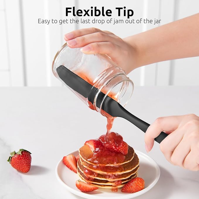 U-Taste Skinny Silicone Jar Spatula: 600ºF Heat-Resistant Food-Grade 10in Long - Image 7