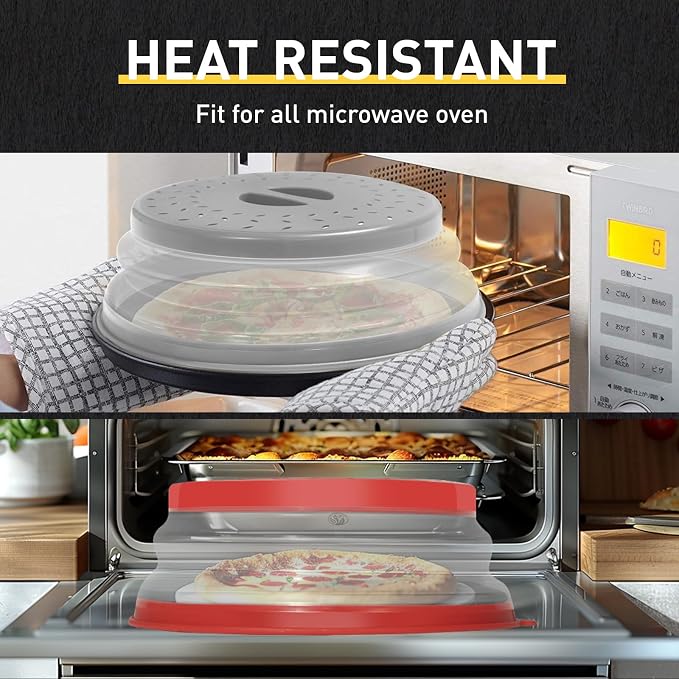 CasaCulina 2 Pack Collapsible Microwave Splatter Cover, Vented Microwave Lid - Image 5