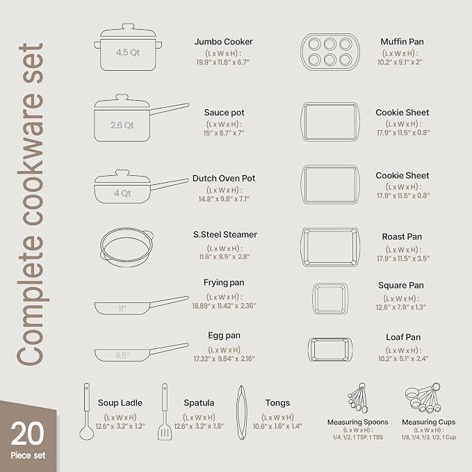 Bakken Master 20 Piece Cookware Set - Image 2