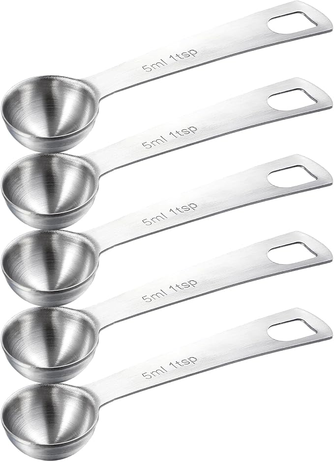 5 PCS Measuring Spoons Tablespoon Measuring Spoon 1/3 Tbsp Stainless Steel by Lusofie