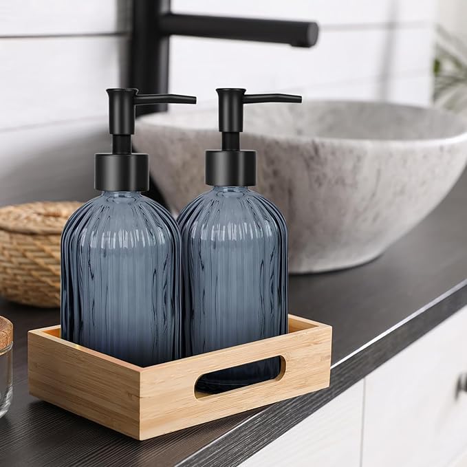 Glass Soap Dispenser with Plastic Pump, Hand Soap Dispenser - Image 5