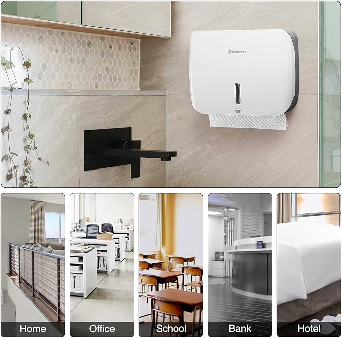 Paper Towel Dispenser Wall Mount: No Drill Adhesive Z-fold Multifold Paper - Image 5