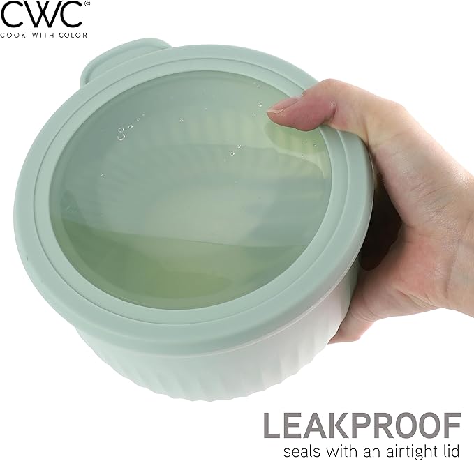 COOK WITH COLOR Prep Bowls with Lids- Wide and Deep Nesting Plastic Small - Image 7