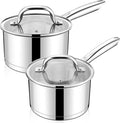 LIANYU Stainless Steel Saucepan Set of 2, 2QT & 3QT Sauce Pan by LIANYU