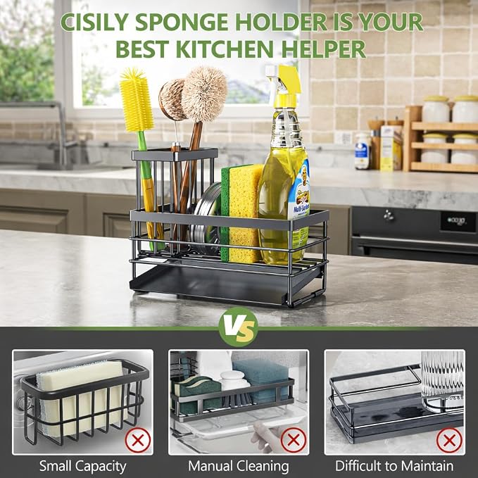 Cisily Sink Caddy Sponge Holder - Image 2