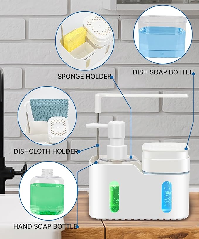 Hand Soap and Dish Soap Dispenser Set - Image 2