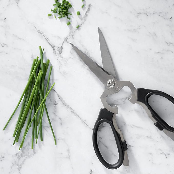 Messermeister 8-Inch Take-Apart Kitchen Scissors, Nut Cracker, Jar Lid - Image 6
