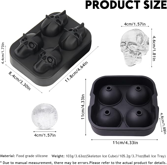 2 Pack Halloween Ice Cube Molds, Halloween Reusable Ice Cube Tray - Image 2