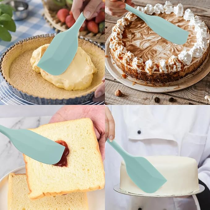 Silicone Spatulas Set, Rubber Spoon Spatula Heat Resistant Spoonula One Piece - Image 2