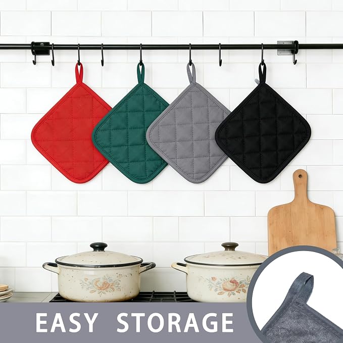 4 Pack Pot Holders for Kitchen Clearance Oven Potholders Sets for Kitchens Hot - Image 5