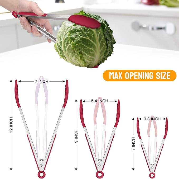 HOTEC Premium Stainless Steel Locking Kitchen Tongs - Image 8