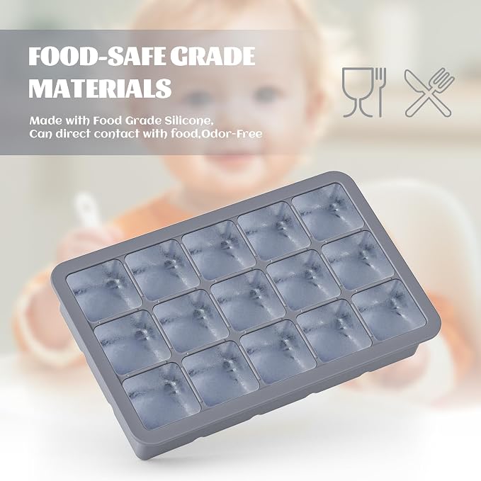 Silicone Ice Cube Tray 3 Pack, HANCELANT Ice Cube Mold, Ice Trays - Image 3