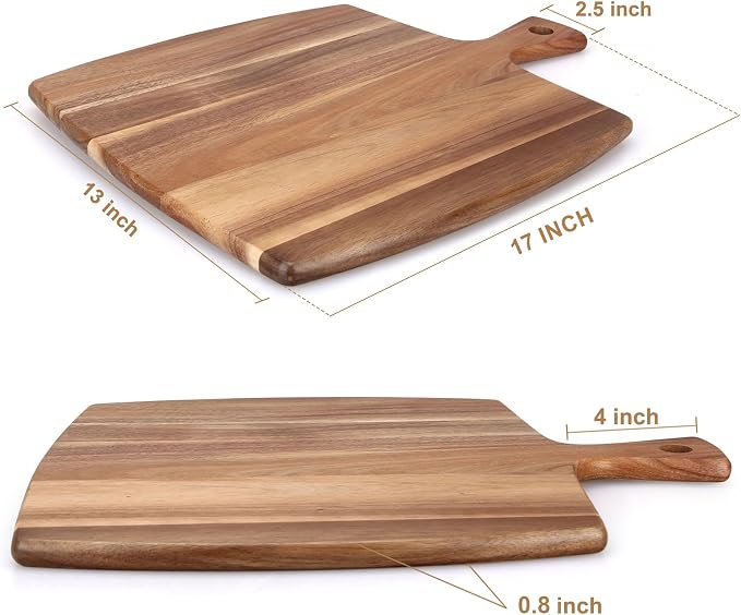 16.6"x13" Large Acacia Wood Cutting Board - Image 2