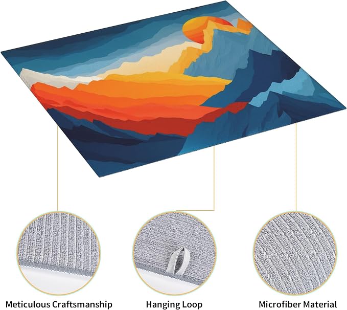 Colorful Mountains Sunset Dish Drying Mat - Image 4