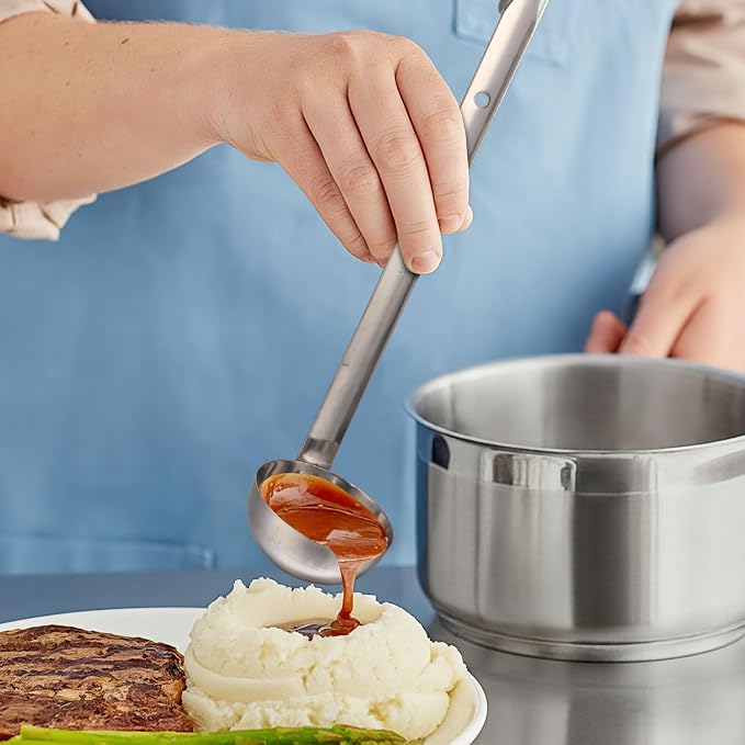 meekoo 1 Pieces Stainless Steel Ladle Soup Handle Ladle - Image 3