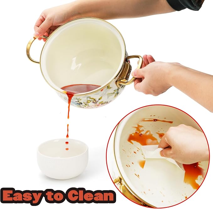SOUJOY 2.8 Quart Enamel Stockpot - Image 4
