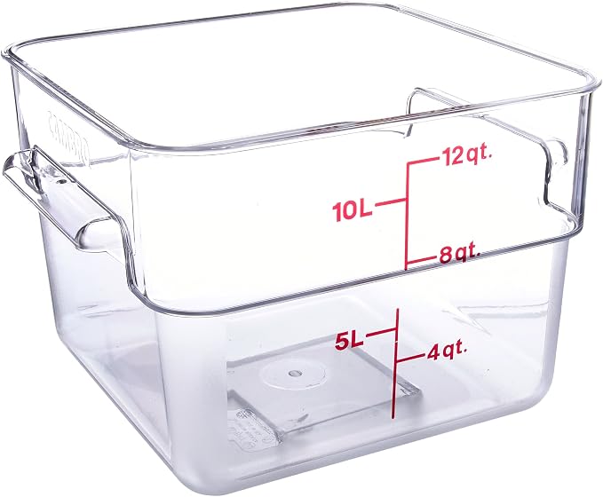 Cambro 12SFSCW135 Camwear Polycarbonate Square Food Storage container, 12 Quart by CambroManufacturing