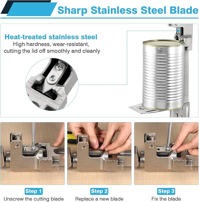 IRONWALLS Commercial Can Opener, 16” /41cm Heavy Duty Tabletop Manual Can Opener - Image 5