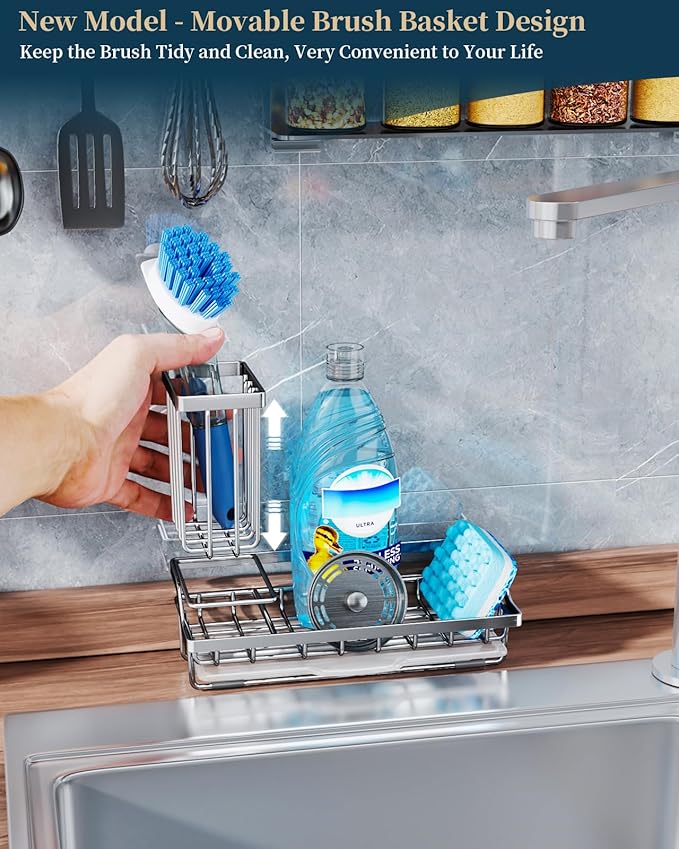 Consumest Sink Caddy, Kitchen Sponge Holder - Image 2