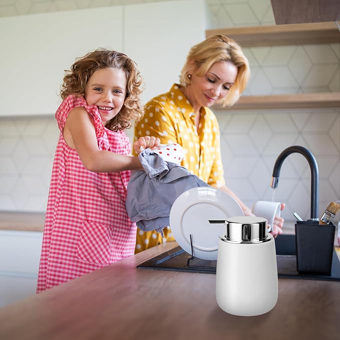 Soap Dispenser Ceramic with Easy-to-Press Pump Hand Lotion Liquid Dispenser - Image 5