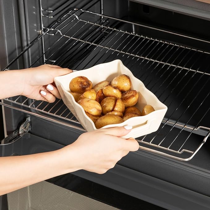 Sweejar Casserole Dishes for Oven, Ceramic Bakeware Set of 3, Rectangular - Image 5