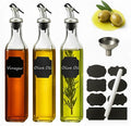WERTIOO Olive Oil Dispenser Bottle, 1 Stainless Steel Funnel & 1 Pen and 8 Label by WERTIOO