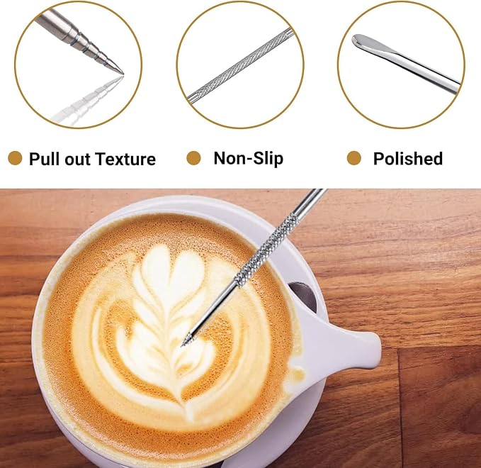 Milk Frothing Pitcher, 600ml Milk Frother Cup Stainless Steel Jug Steaming - Image 5