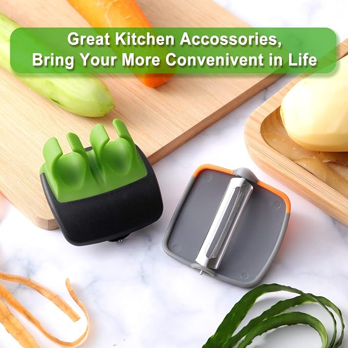 Mudder 4 Pieces Finger Vegetable Palm Peeler Kitchen Fruit Potato Peeler - Image 6