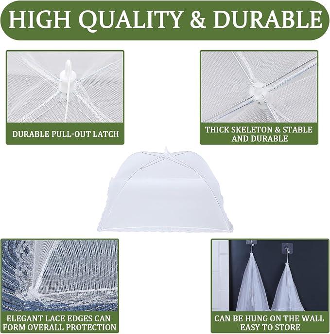 6 Pack Food Tents/Food Covers for Outdoor Mesh Screen Include 6 Standard - Image 5