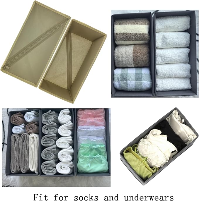 Bructhun Sock Drawer Organizer 3 Pack - Image 4